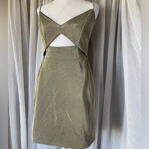 Michelle Mason Little Silver Minidress Size 2 Retail 795$!!